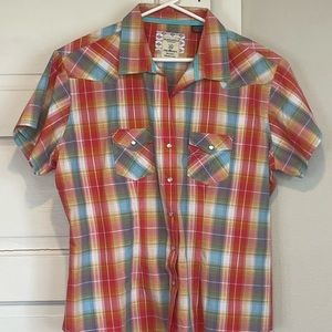 Great summer western short sleeve snap shirt